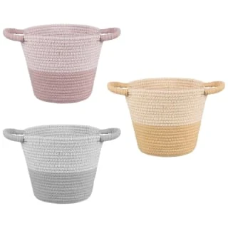 B&M Two Tone Rope Basket - Natural 4 B&M Two Tone Rope Basket - Natural - Image 2