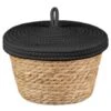 B&M Kendall Basket With Lid - Black -B&M 395974 kendall basket with lid black 2