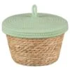 B&M Kendall Basket With Lid - Green -B&M 395975 kendall basket with lid green 2