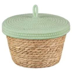 B&M Kendall Basket With Lid - Green