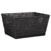 B&M Vannes Heart Cut Out Wicker Basket - Black -B&M 395980 heart cut out wicker basket black