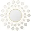 B&M Gold Mirrored Petal Mirror -B&M 396239 gold mirror