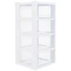 B&M White 4 Tier Drawers -B&M 397930 white 4 tier drawers 3