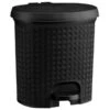 B&M Knit Peddle Bin - Black -B&M 400122 black knit peddle bin
